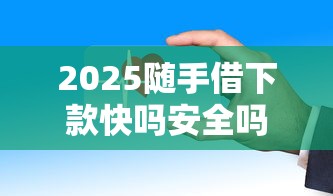2025随手借下款快吗安全吗