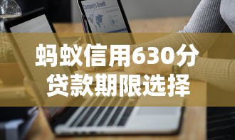 蚂蚁信用630分贷款期限选择技巧