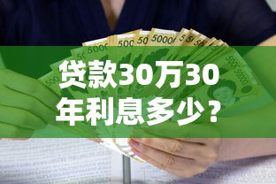 贷款30万30年利息多少？