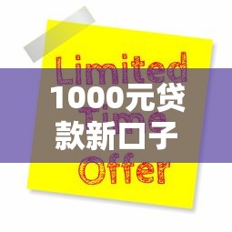 1000元贷款新口子秒批当天放款