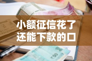 小额征信花了还能下款的口子