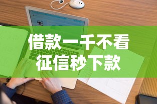 借款一千不看征信秒下款