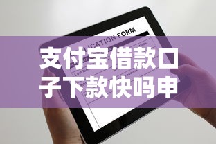 支付宝借款口子下款快吗申请技巧