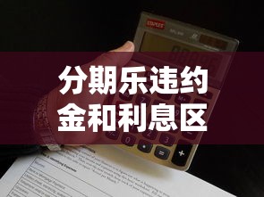 分期乐违约金和利息区别解析