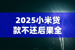 2025小米贷款不还后果全解析 2025小米贷款不还后果全解析