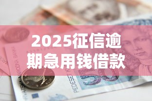 2025征信逾期急用钱借款平台推荐