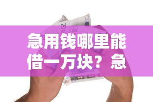 急用钱哪里能借一万块？急需1万元快速借款渠道推荐