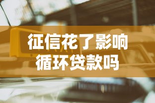 征信花了影响循环贷款吗