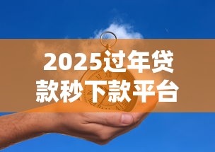 2025过年贷款秒下款平台推荐