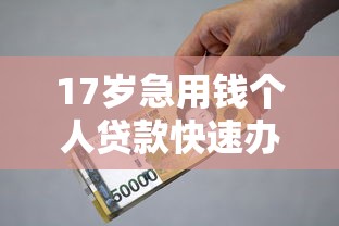 17岁急用钱个人贷款快速办理