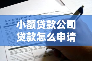 小额贷款公司贷款怎么申请？需要满足哪些条件才能快速放款