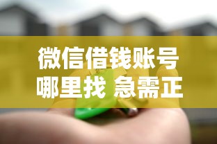 微信借钱账号哪里找 急需正规安全的借贷平台推荐