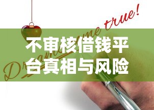 不审核借钱平台真相与风险解析