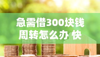 急需借300块钱周转怎么办 快速到账的小额借款方法
