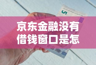 京东金融没有借钱窗口是怎么回事 如何解决借款功能找不到的问题