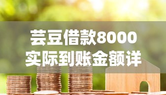 芸豆借款8000实际到账金额详解