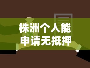 株洲个人能申请无抵押贷款吗 急需了解空放贷款的条件流程