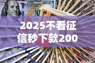 2025不看征信秒下款2000元真假实测