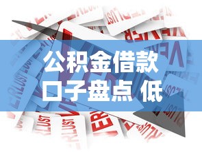 公积金借款口子盘点 低息贷款轻松借