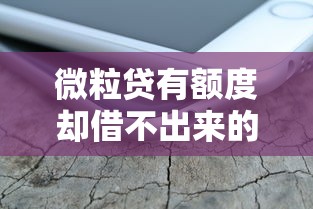 微粒贷有额度却借不出来的原因
