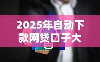 2025年自动下款网贷口子大全