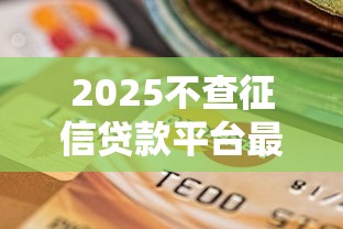 2025不查征信贷款平台最新名单