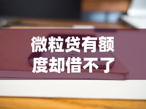 微粒贷有额度却借不了款原因解析