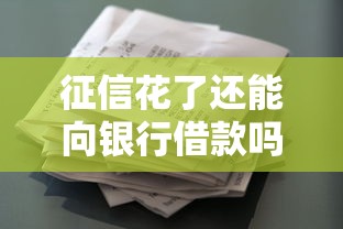 征信花了还能向银行借款吗