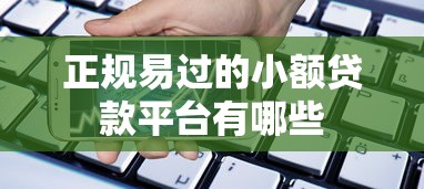 正规易过的小额贷款平台有哪些