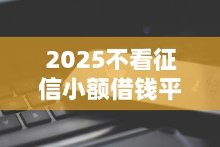 2025不看征信小额借钱平台