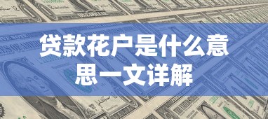 贷款花户是什么意思一文详解