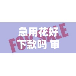 急用花好下款吗 审核快通过率高的借款平台推荐