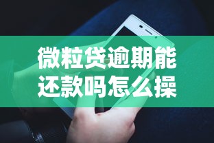 微粒贷逾期能还款吗怎么操作