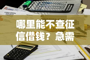 哪里能不查征信借钱？急需小额贷款快速到账的方法