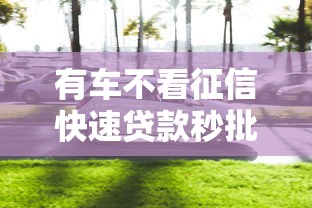 有车不看征信快速贷款秒批