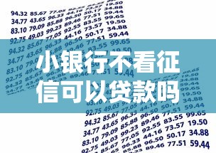 小银行不看征信可以贷款吗 急需资金周转必看攻略