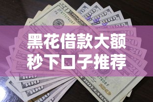 黑花借款大额秒下口子推荐