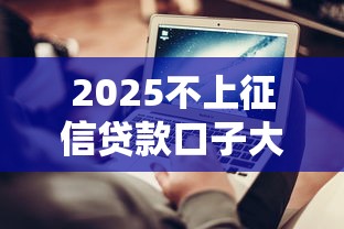 2025不上征信贷款口子大盘点