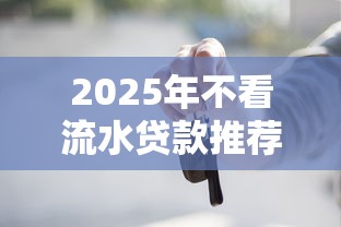 2025年不看流水贷款推荐