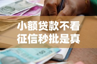 小额贷款不看征信秒批是真的吗？如何快速申请不看征信的借款