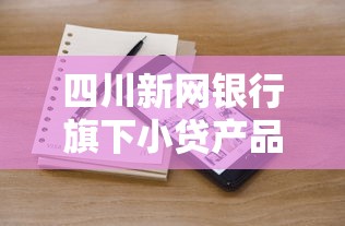 四川新网银行旗下小贷产品全解析