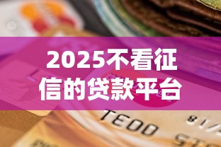 2025不看征信的贷款平台推荐