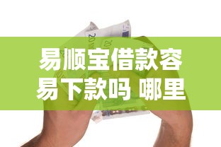 易顺宝借款容易下款吗 哪里能快速借到正规低息贷款