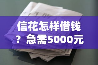 信花怎样借钱？急需5000元快速到账的借款渠道推荐