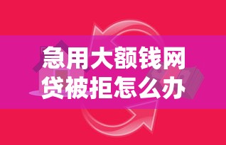 急用大额钱网贷被拒怎么办？急需快速借款的解决方案