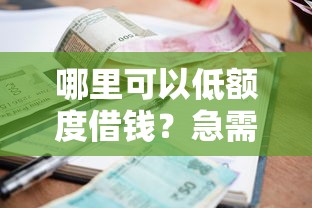哪里可以低额度借钱？急需5000元小额贷款快速到账