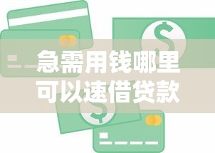 急需用钱哪里可以速借贷款 如何快速申请低息贷款