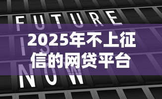 2025年不上征信的网贷平台推荐