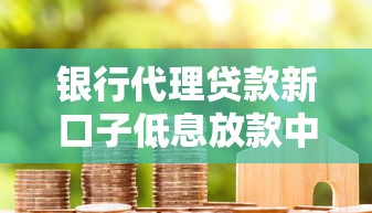 银行代理贷款新口子低息放款中