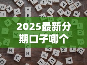 2025最新分期口子哪个靠谱